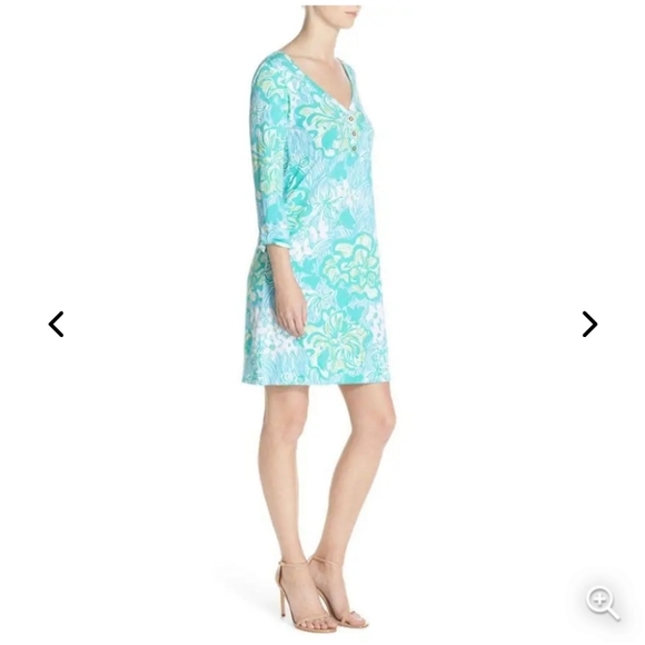 Lilly Pulitzer Palmetto Mini Dress in Wave Rider Lagoon Green size XS - Picture 2 of 6